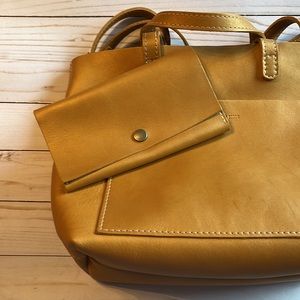 Portland Leather Honeycomb Medium Crossbody and Rancher Wallet bundle